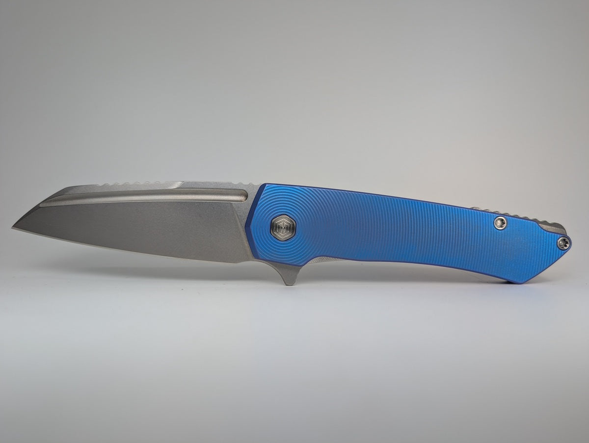 MachineWise Mojave Blurple Ti (S90V | Stonewash | Epicenter Handle) Framelock Folding Knife #1054