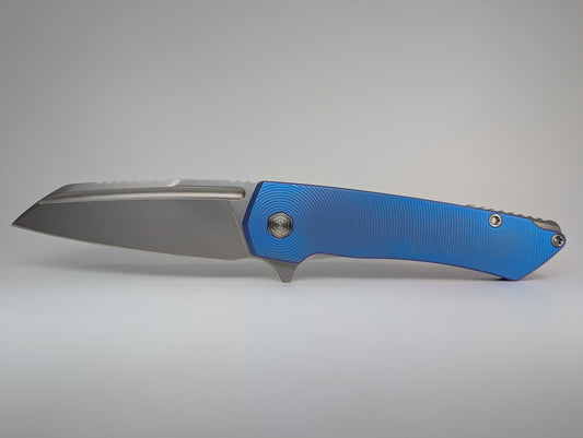 MachineWise Mojave Blurple Ti (S90V | Stonewash | Epicenter Handle) Framelock Folding Knife #1054