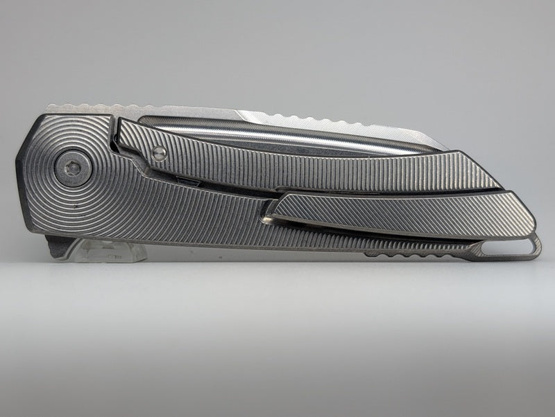 Mojave Raw Ti (CPM S90V | Stonewash | Epicenter Handle) Framelock Folding Knife #946