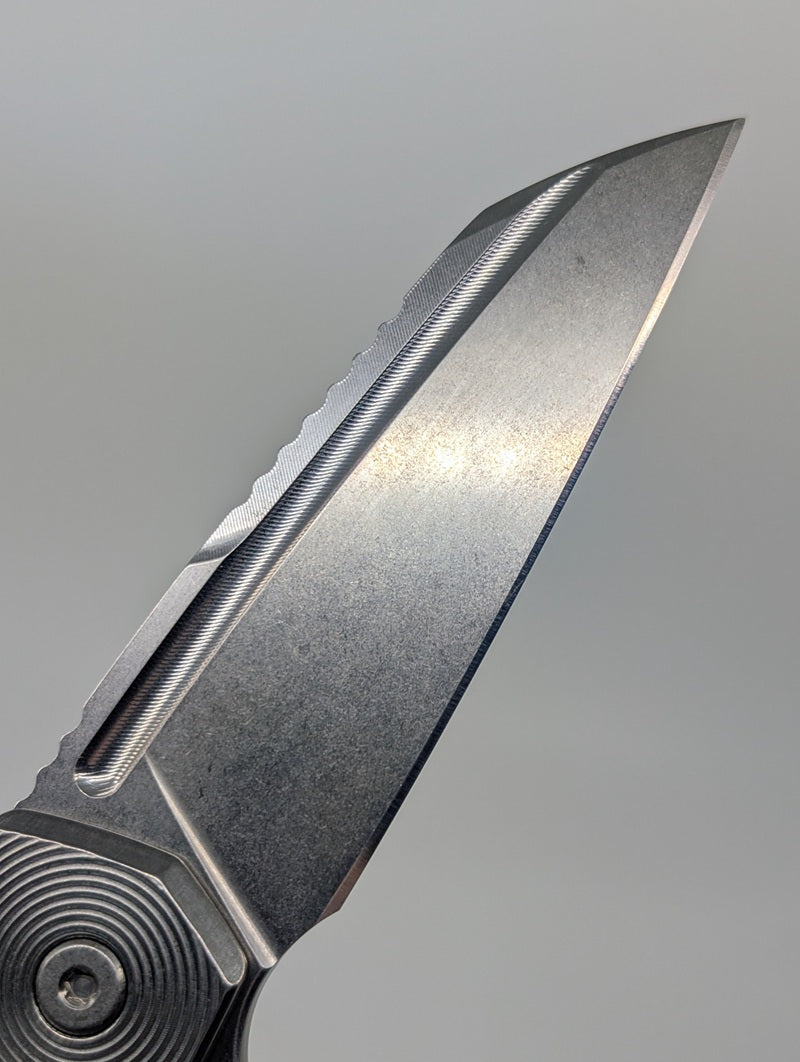 Mojave Raw Ti (CPM S90V | Stonewash | Epicenter Handle) Framelock Folding Knife #946