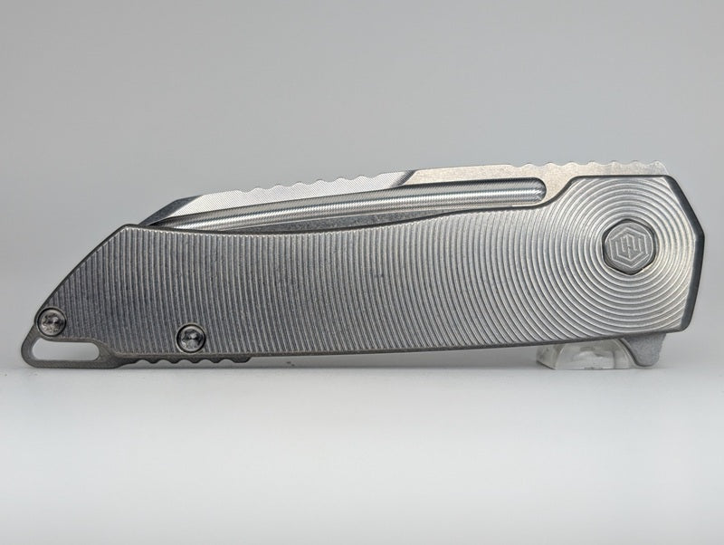 Mojave Raw Ti (CPM S90V | Stonewash | Epicenter Handle) Framelock Folding Knife #946
