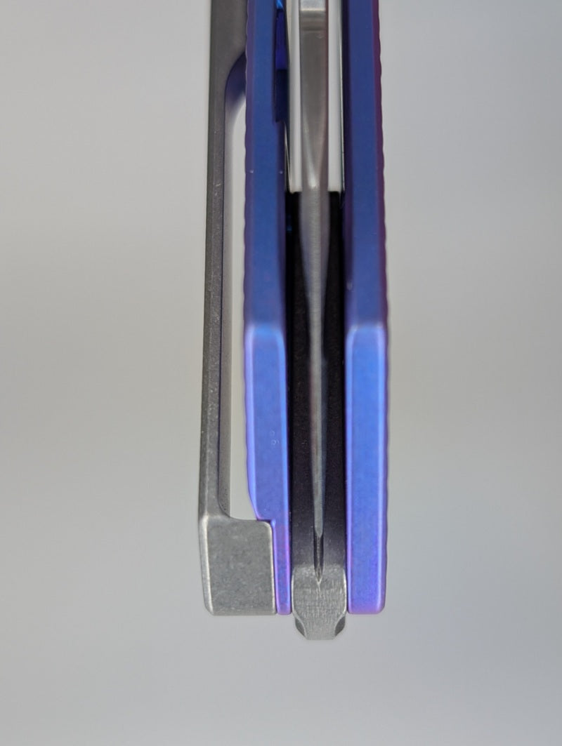 MachineWise Mojave Blurple Ti (S90V | Stonewash | FineStep) Framelock Folding Knife #1335