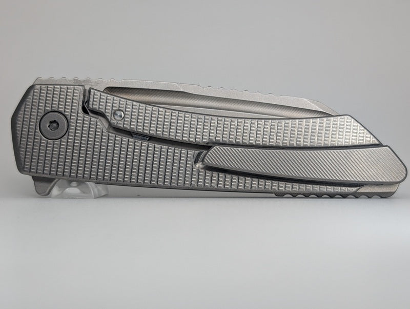 MachineWise Mojave Raw (S90V | Lightwash | Grenade) Framelock Folding Knife #1097 *BLEM*