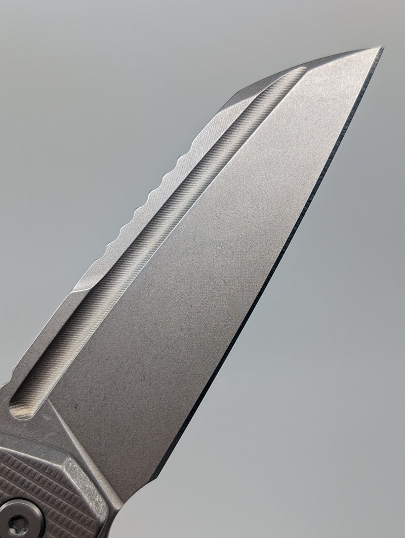 MachineWise Mojave Raw (S90V | Lightwash | Grenade) Framelock Folding Knife #1097 *BLEM*