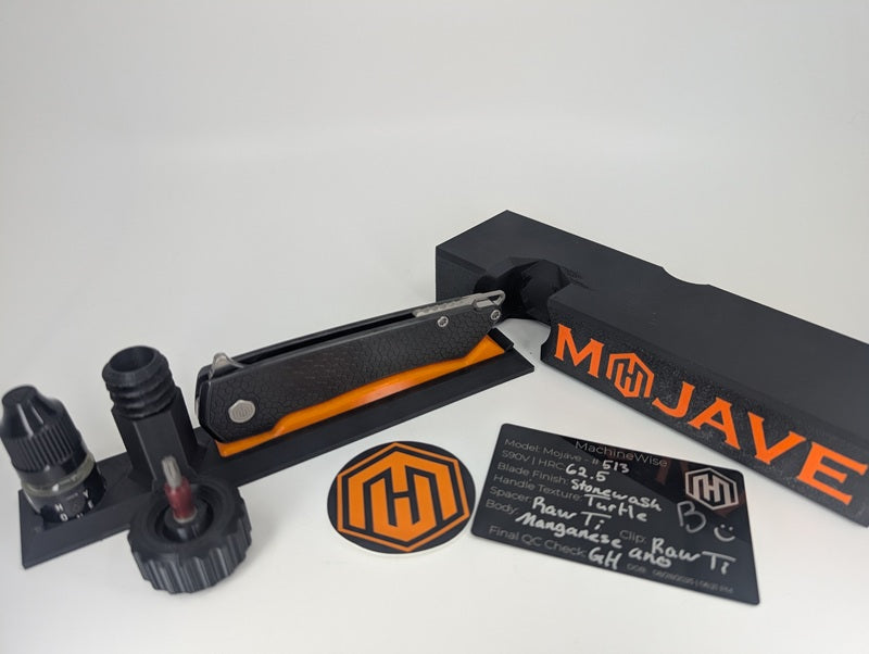 MachineWise Mojave Manganese (CPM S90V | Stonewash | Turtle Handle) Framelock Folding Knife 513 *BLEM*