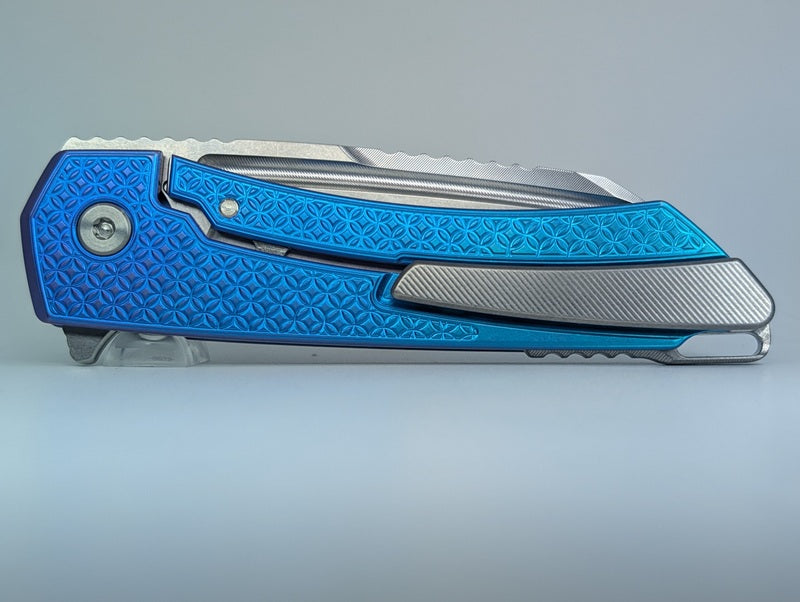 MachineWise Mojave Midnight Fade (S90V | Stonewash | Mosaic) Framelock Folding Knife #1154 *BLEM*