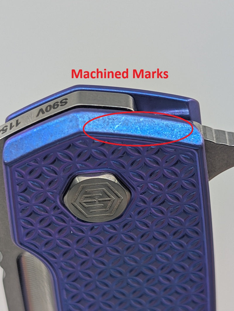 MachineWise Mojave Midnight Fade (S90V | Stonewash | Mosaic) Framelock Folding Knife #1154 *BLEM*