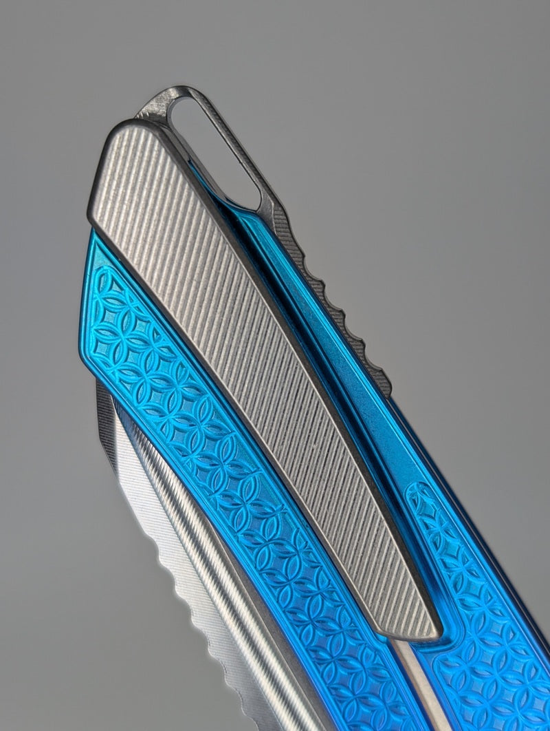 MachineWise Mojave Midnight Fade (S90V | Stonewash | Mosaic) Framelock Folding Knife #1154 *BLEM*