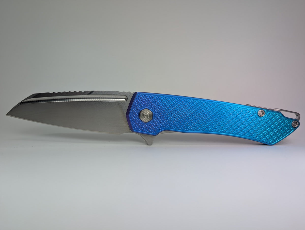 MachineWise Mojave Midnight Fade (S90V | Stonewash | Mosaic) Framelock Folding Knife #1154 *BLEM*