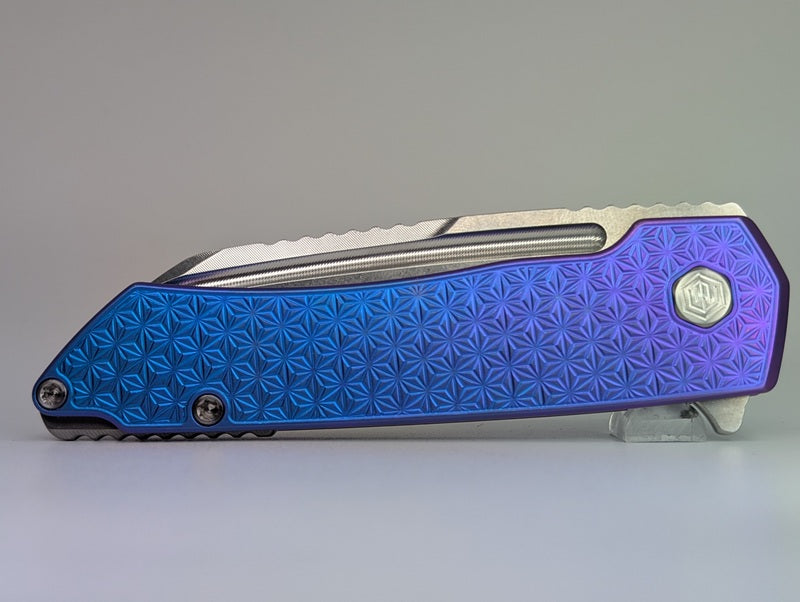 MachineWise Mojave Midnight Fade (Stonewash | Stars | Finestep Clip) Framelock Folding Knife #740