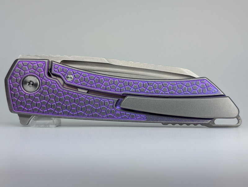 MachineWise Mojave Pink w/ Heavy Distress (Lightwash | Turtle | Smooth Clip) Framelock Folding Knife #455