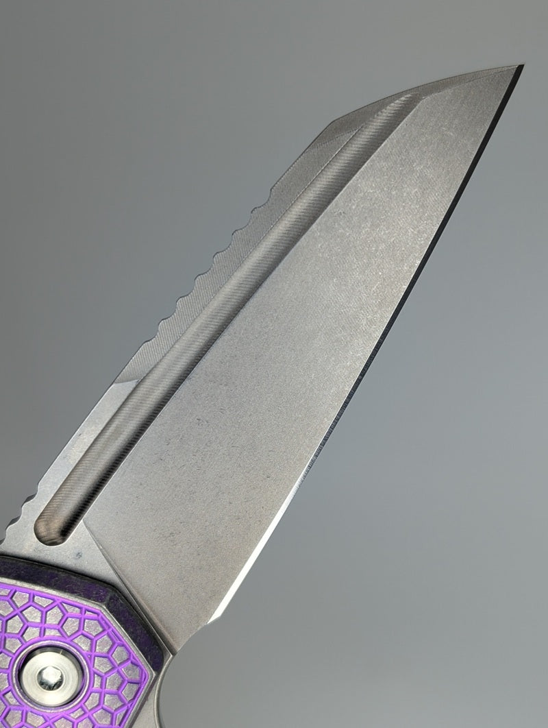 MachineWise Mojave Pink w/ Heavy Distress (Lightwash | Turtle | Smooth Clip) Framelock Folding Knife #455