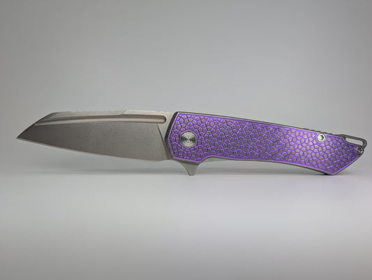 MachineWise Mojave Pink w/ Heavy Distress (Lightwash | Turtle | Smooth Clip) Framelock Folding Knife #455