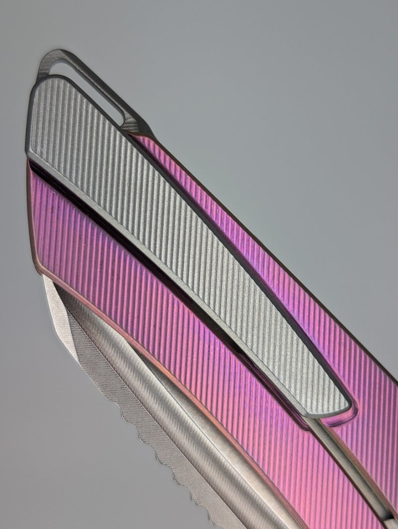 MachineWise Mojave Pink Titanium Framelock Folding Knife #637