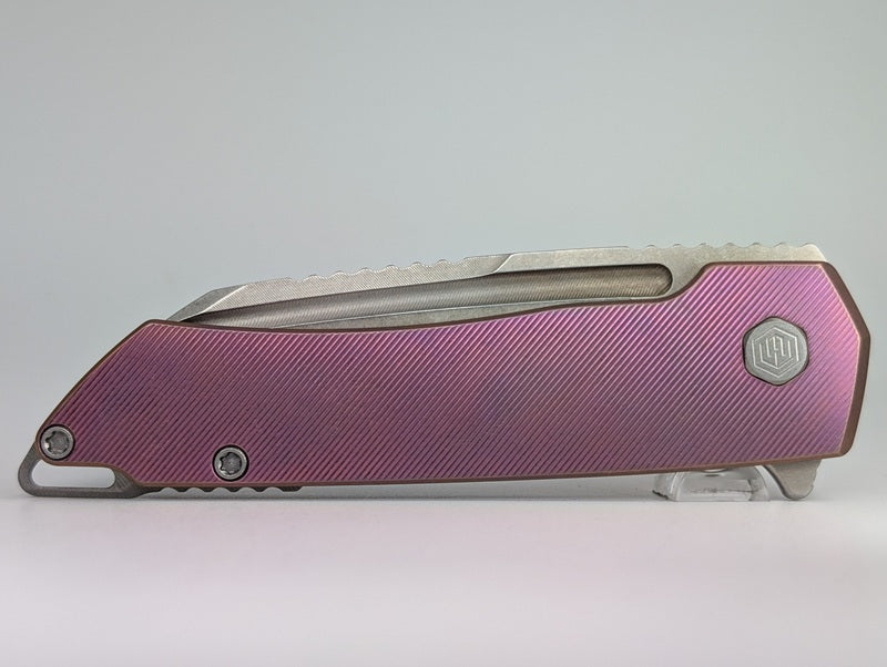 MachineWise Mojave Pink Titanium Framelock Folding Knife #637