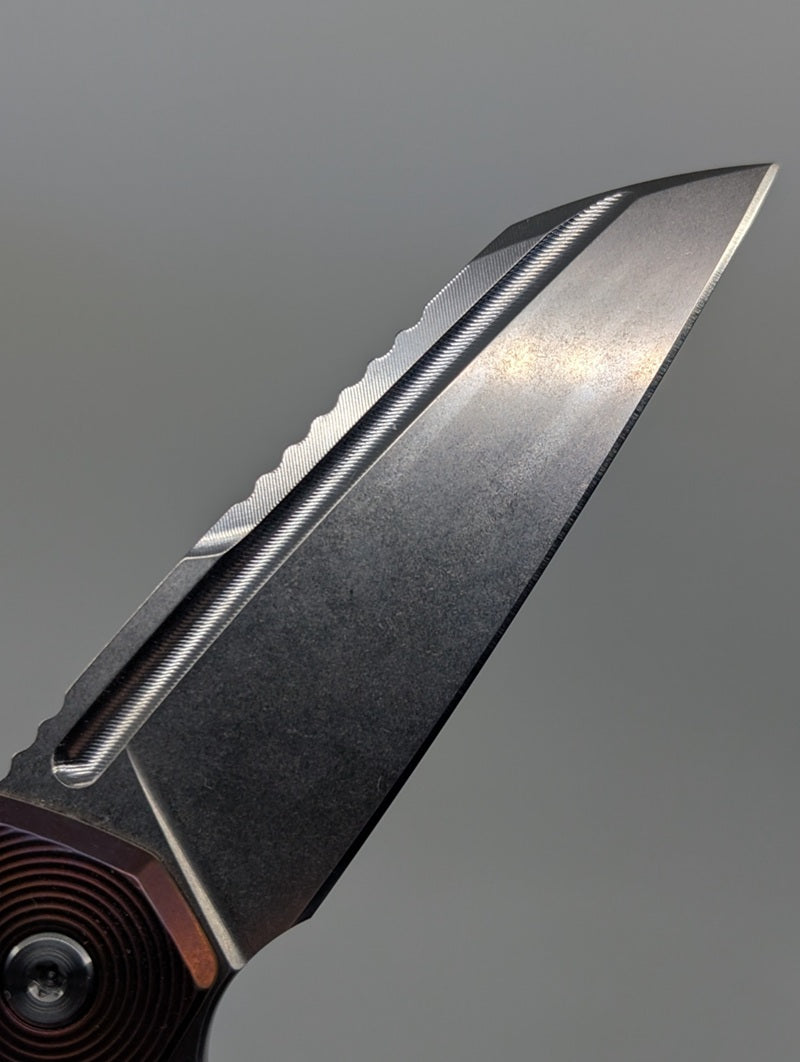 Mojave Plum Ti (CPM S90V | Stonewash | Epicenter Handle) Framelock Folding Knife #935 *BLEM*