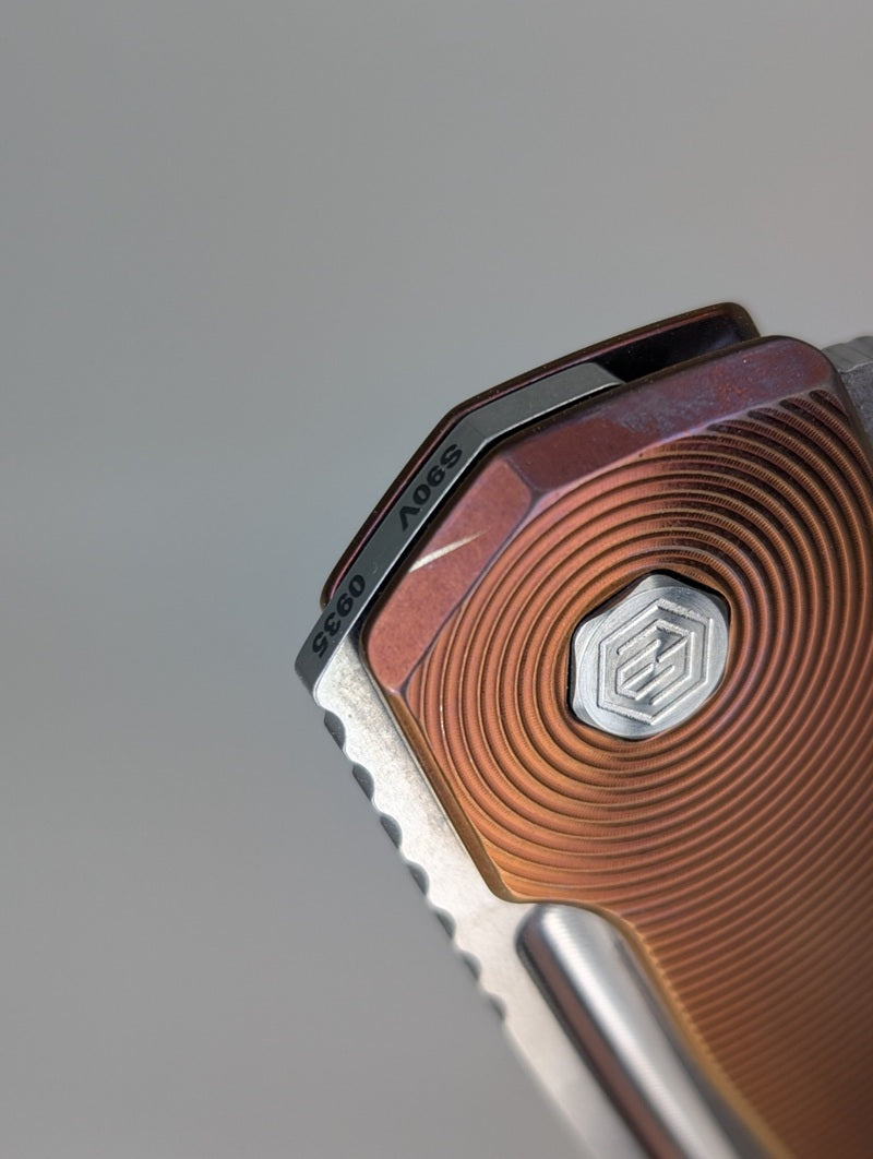 Mojave Plum Ti (CPM S90V | Stonewash | Epicenter Handle) Framelock Folding Knife #935 *BLEM*