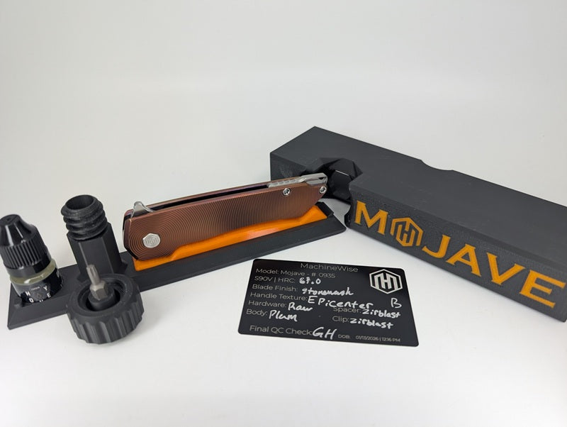 Mojave Plum Ti (CPM S90V | Stonewash | Epicenter Handle) Framelock Folding Knife #935 *BLEM*