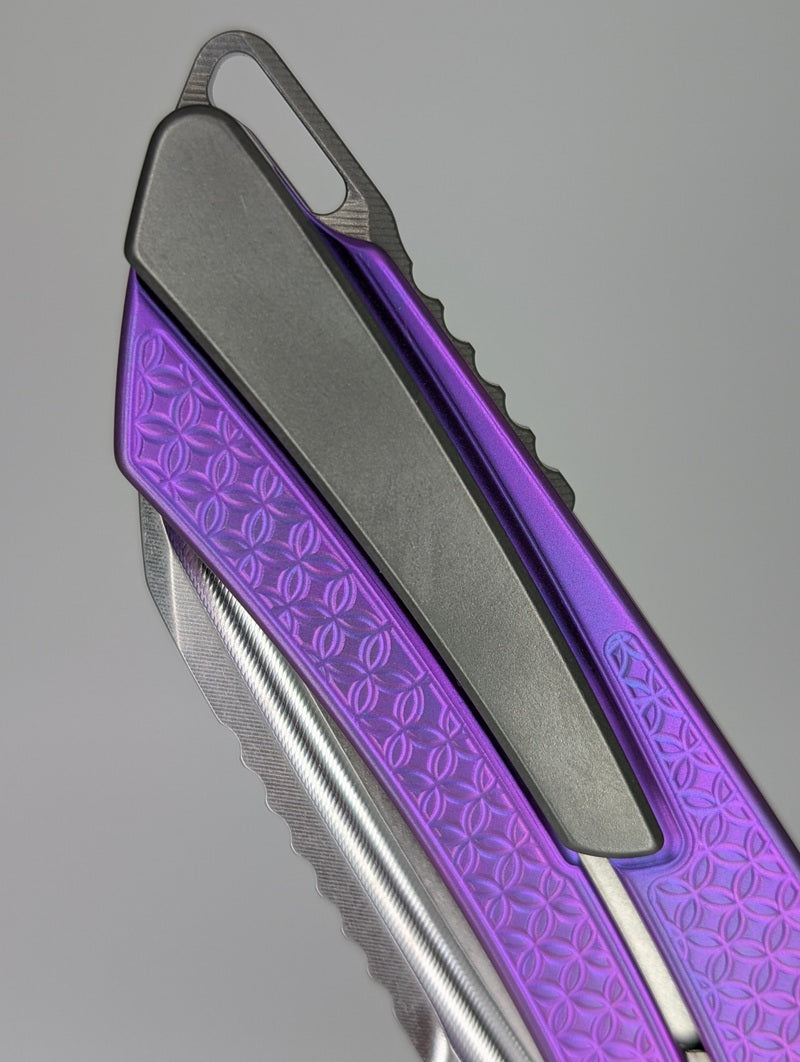 Mojave Purple Ti (CPM S90V | Stonewash | Mosaic Handle) Framelock Folding Knife #979