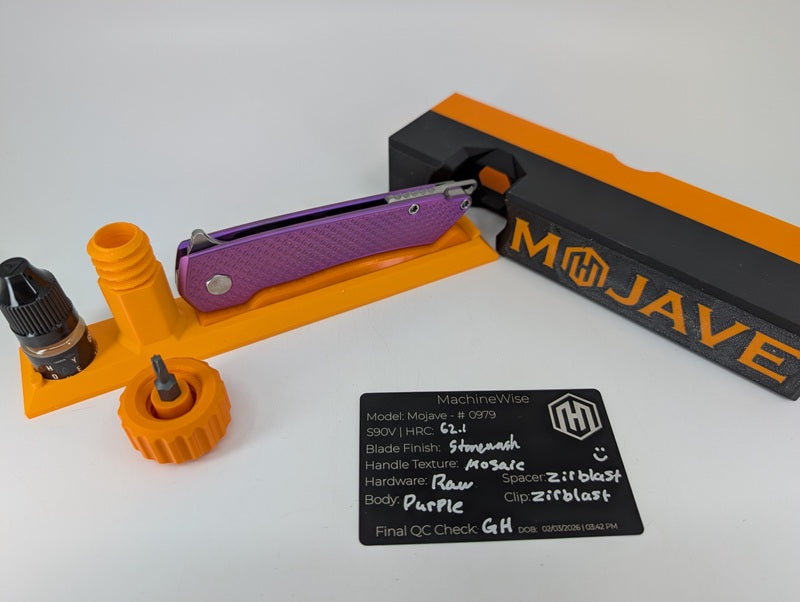 Mojave Purple Ti (CPM S90V | Stonewash | Mosaic Handle) Framelock Folding Knife #979