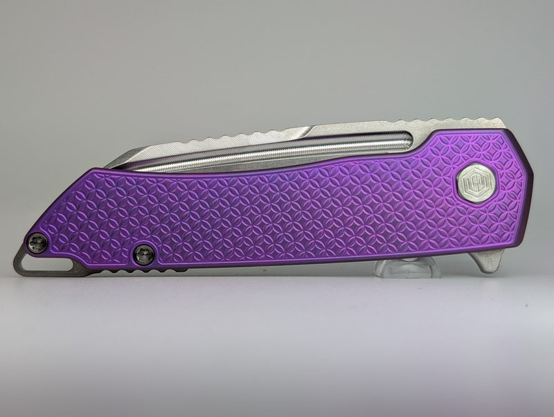 Mojave Purple Ti (CPM S90V | Stonewash | Mosaic Handle) Framelock Folding Knife #979