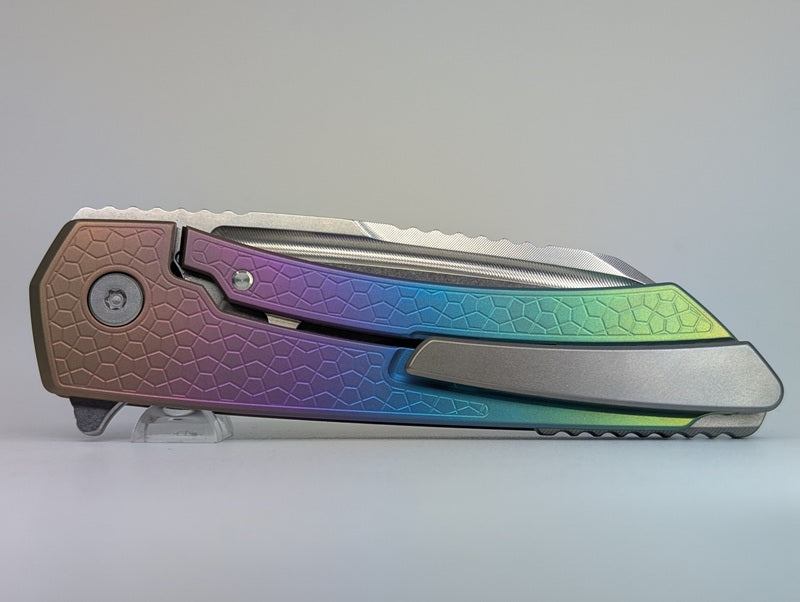 MachineWise Mojave Rainbow Lanyardless Framelock Folding Knife #676