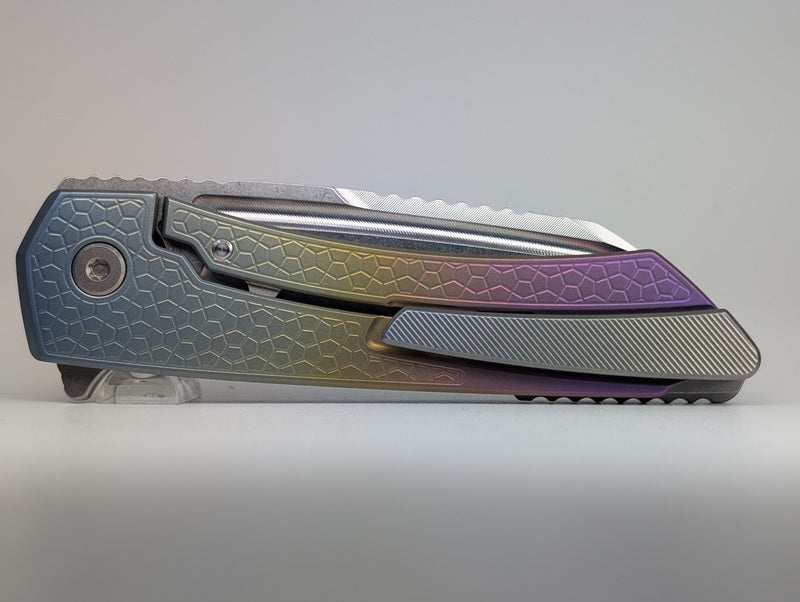 MachineWise Mojave Rainbow Lanyardless Framelock Folding Knife #685