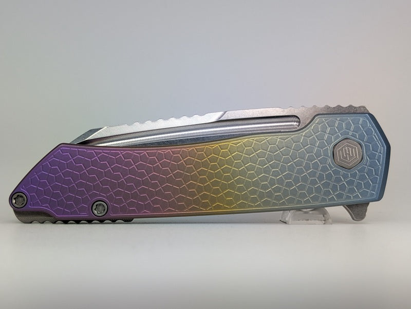 MachineWise Mojave Rainbow Lanyardless Framelock Folding Knife #685