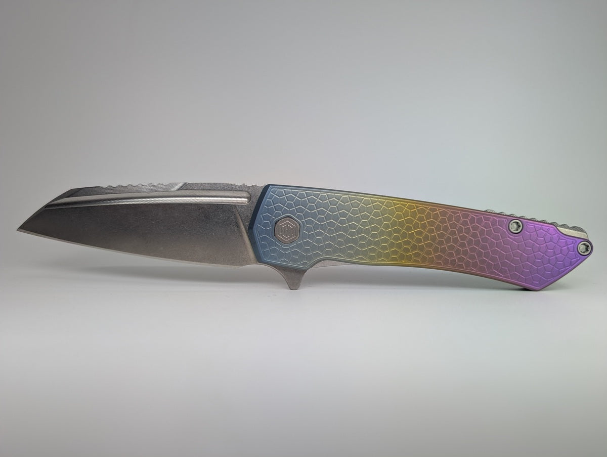 MachineWise Mojave Rainbow Lanyardless Framelock Folding Knife #685