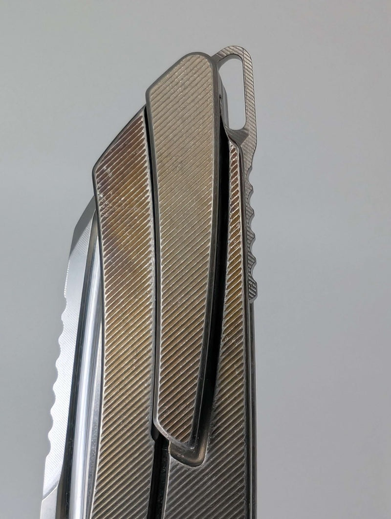MachineWise Mojave LV Fade Distress (CPM 20CV | Stonewash | Finestep Handle) Framelock Folding Knife 223 *BLEM*