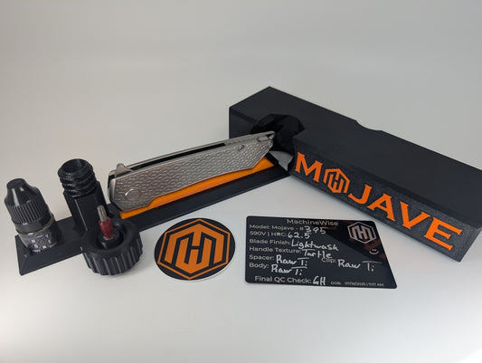 MachineWise-Mojave-Raw-Titanium-Framelock-Knife-395LW