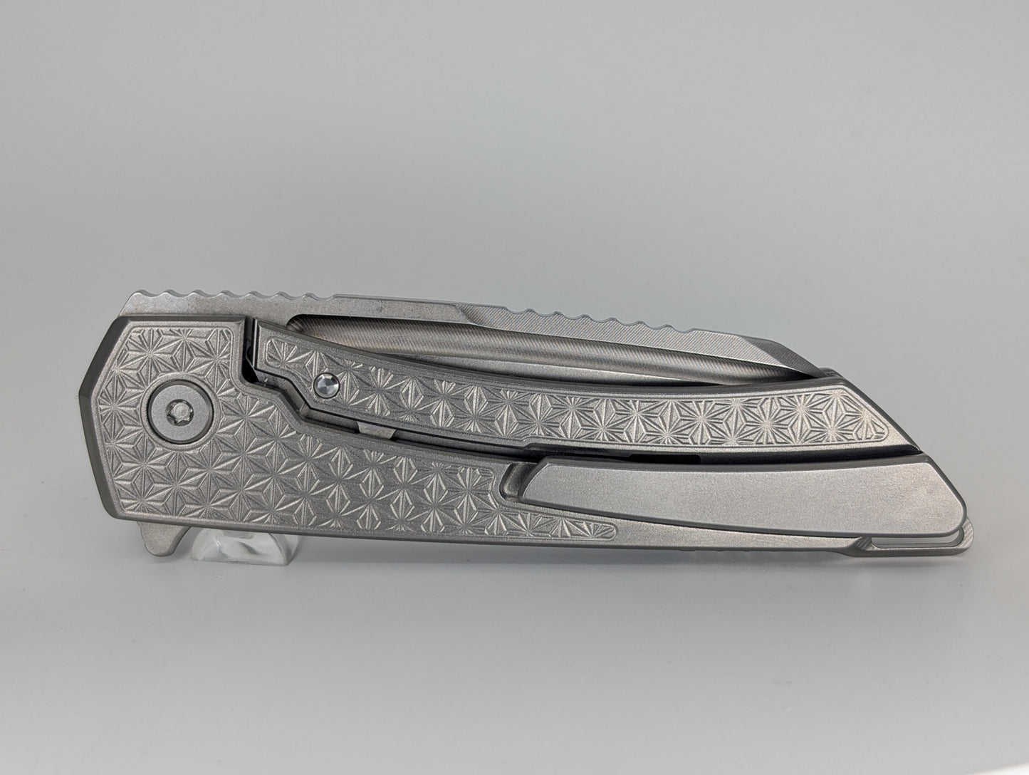 MachineWise Mojave Raw (S90V | Lightwash | Stars Handle) Framelock Folding Knife #298 *BLEM*