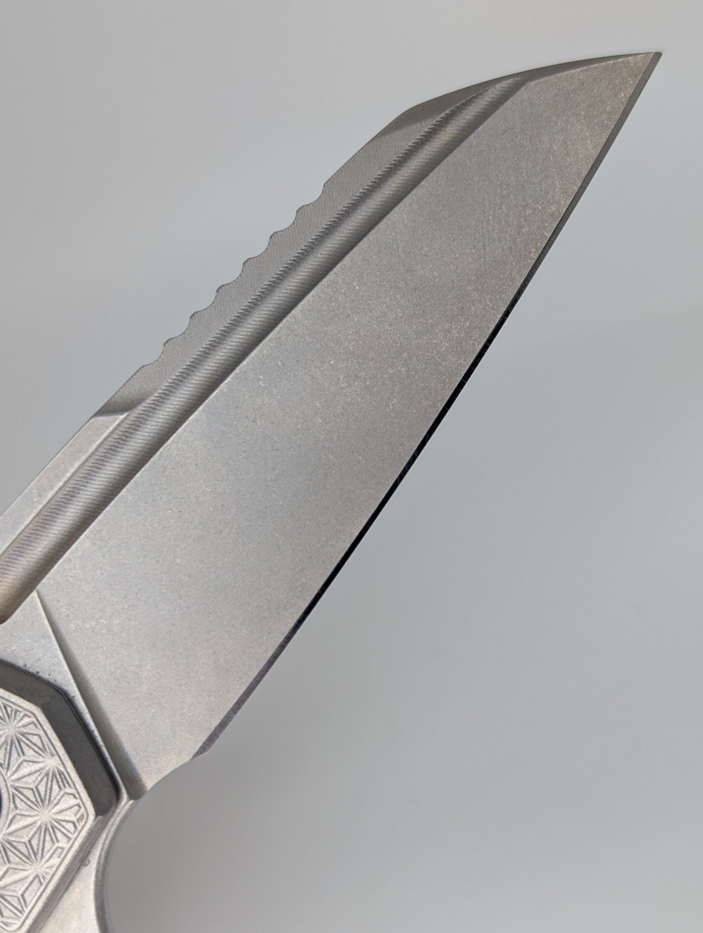 MachineWise Mojave Raw (S90V | Lightwash | Stars Handle) Framelock Folding Knife #298 *BLEM*