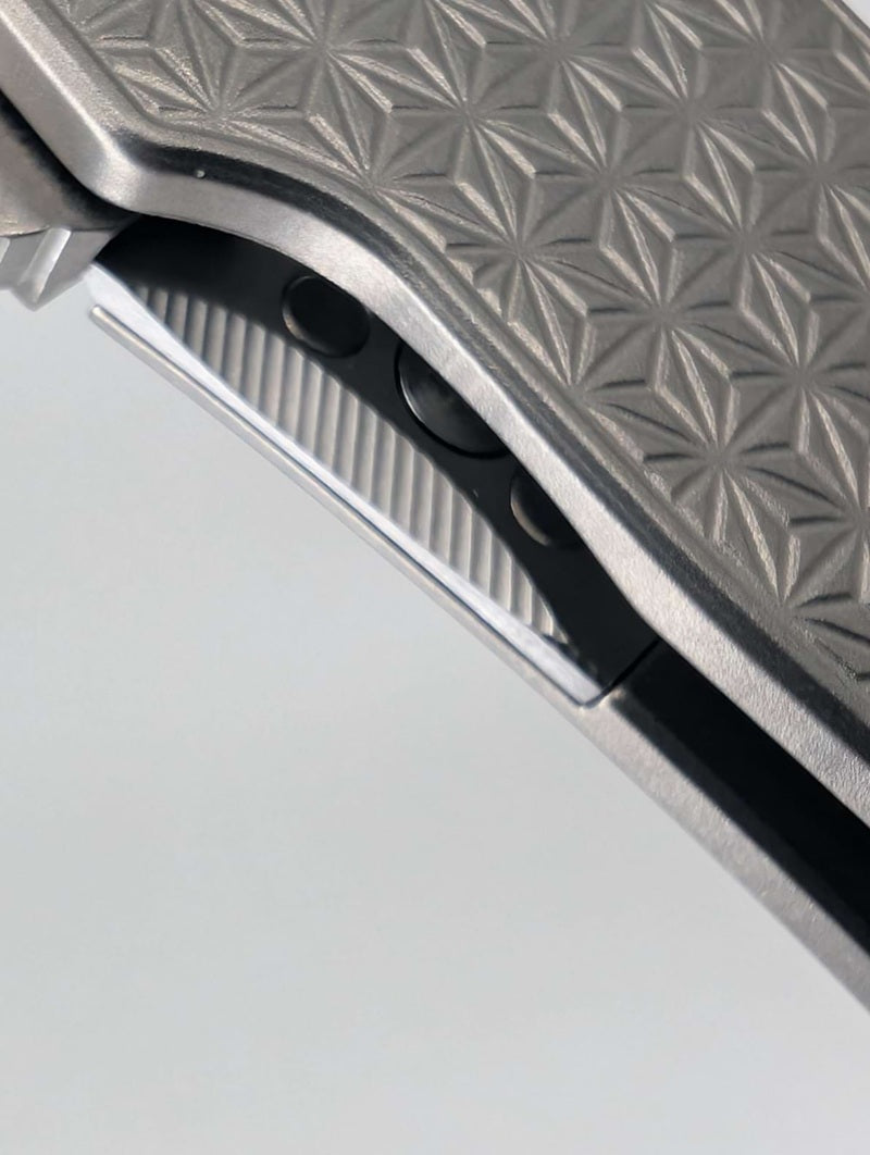 MachineWise Mojave Raw (CPM 20CV | Stonewash | Star Handle) Framelock Folding Knife 196 *BLEM*