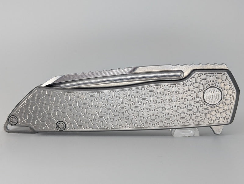 MachineWise Mojave Raw (S90V | Stonewash | Turtle Handle) Framelock Folding Knife #330 *BLEM*
