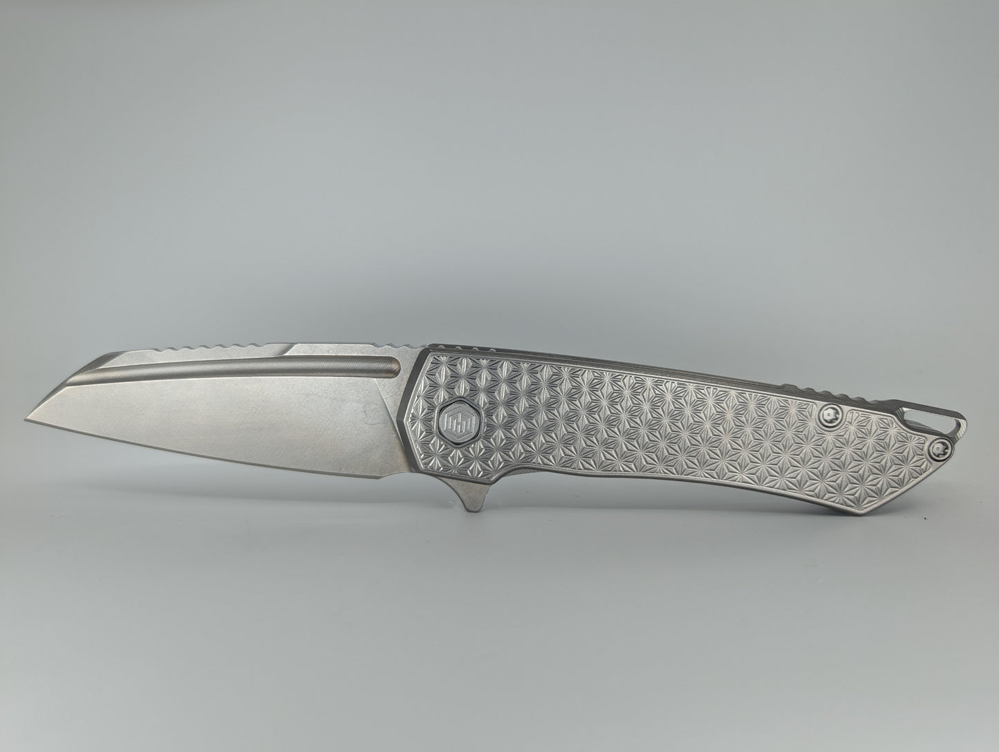 MachineWise Mojave Raw (S90V | Lightwash | Stars Handle) Framelock Folding Knife #298 *BLEM*