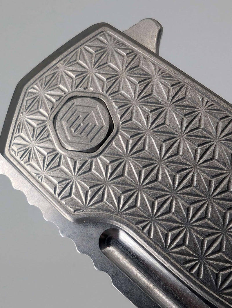 MachineWise Mojave Raw (CPM 20CV | Stonewash | Star Handle) Framelock Folding Knife 196 *BLEM*