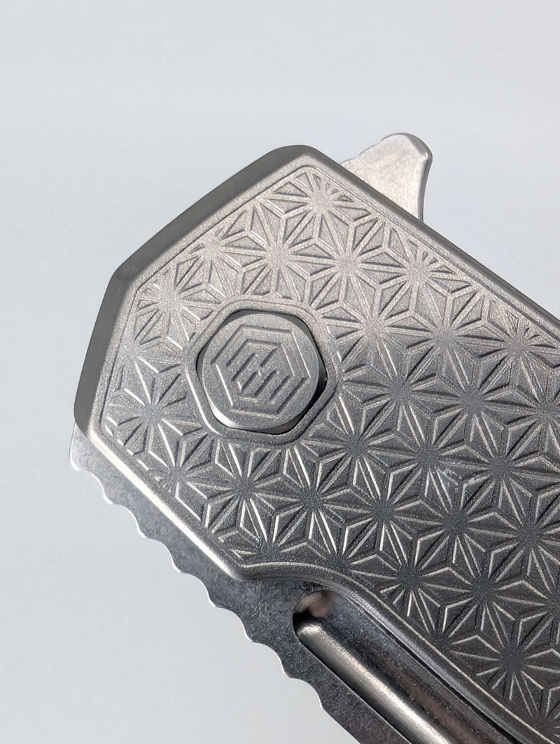 MachineWise Mojave Raw (CPM 20CV | Stonewash | Star Handle) Framelock Folding Knife 205 *BLEM*