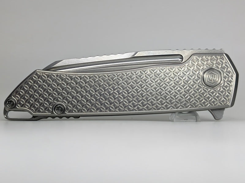 MachineWise Mojave Raw Ti (S60V | Mosaic Handle) Framelock Folding Knife #1621 *BLEM*