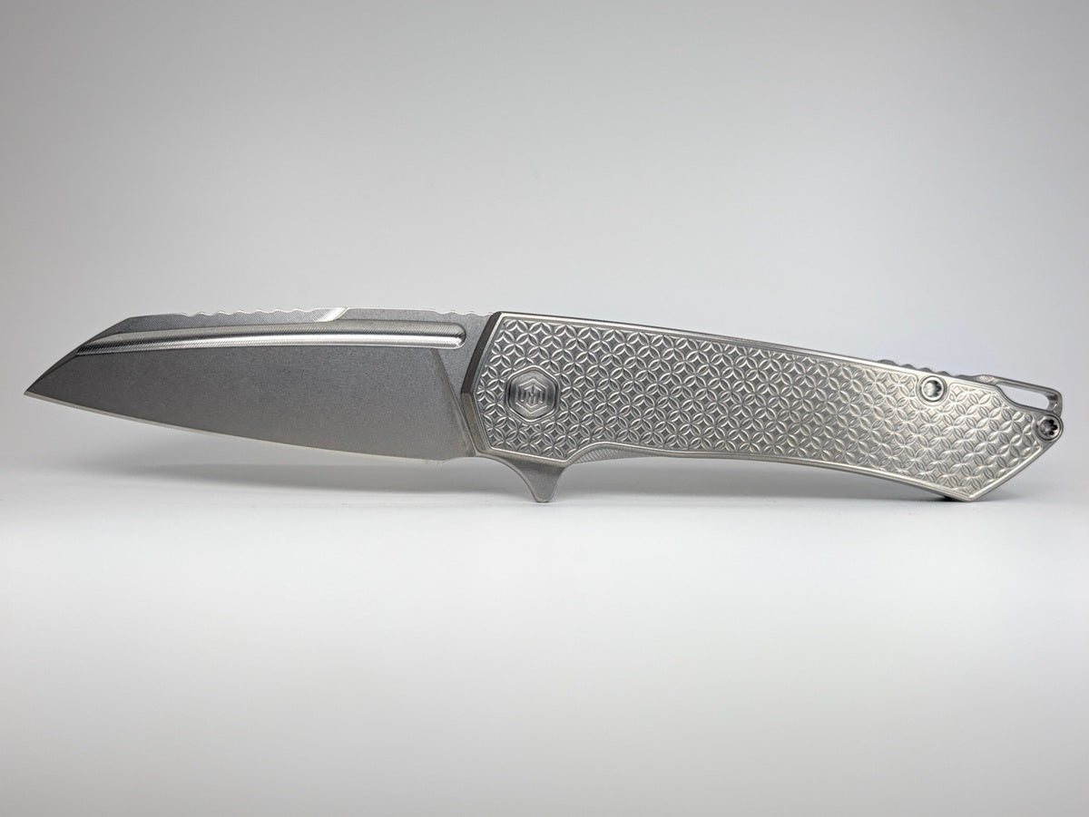 MachineWise Mojave Raw Ti (S60V | Mosaic Handle) Framelock Folding Knife #1621 *BLEM*