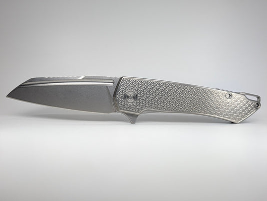 MachineWise Mojave Raw Ti (S60V | Mosaic Handle) Framelock Folding Knife #1621 *BLEM*