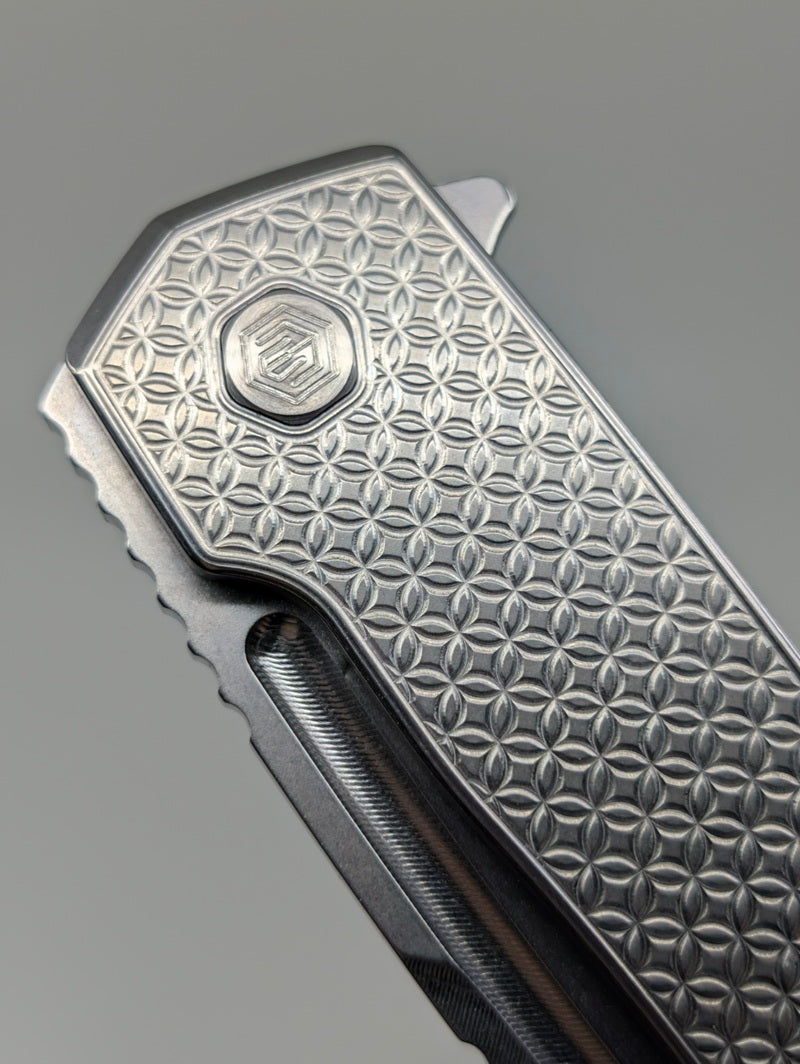 MachineWise Mojave Raw Ti (S60V | Mosaic Handle) Framelock Folding Knife #1621 *BLEM*