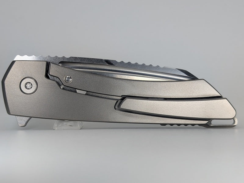 MachineWise Mojave Raw (CPM S90V | Stonewash | Smooth Handle) Framelock Folding Knife 389