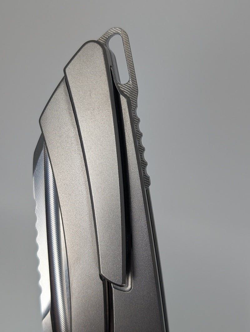 MachineWise Mojave Raw (CPM S90V | Stonewash | Smooth Handle) Framelock Folding Knife 389