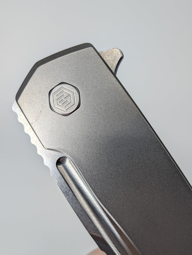 MachineWise Mojave Raw (CPM S90V | Stonewash | Smooth Handle) Framelock Folding Knife 389