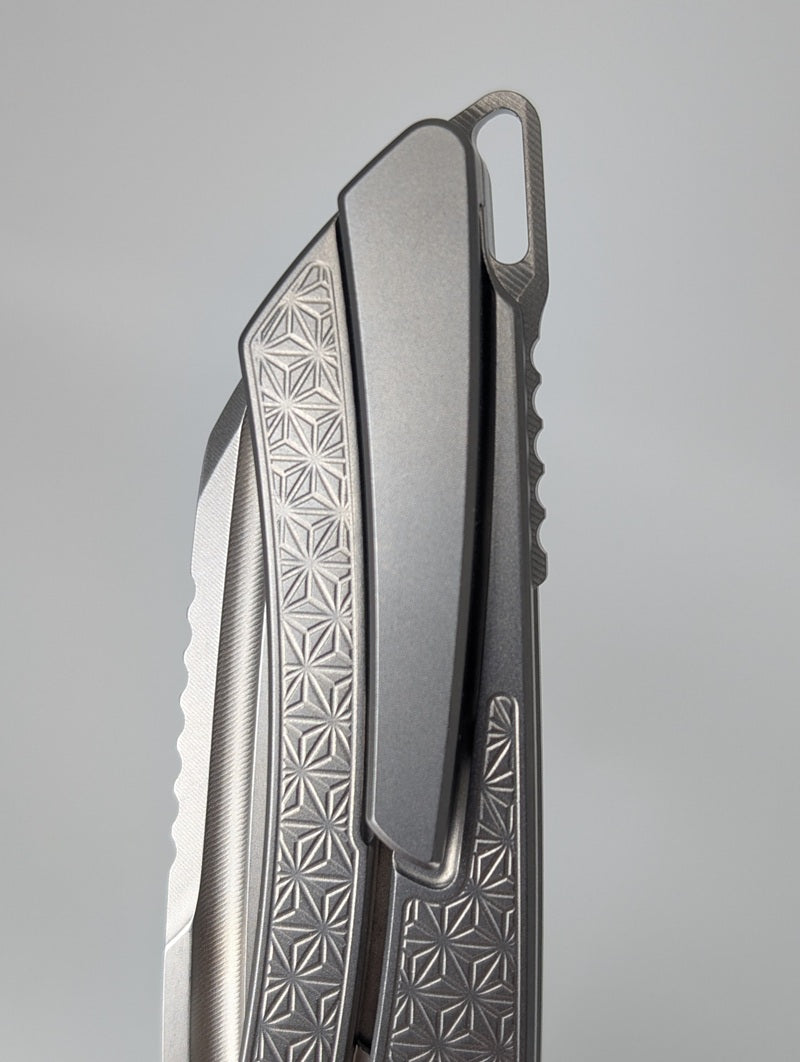 MachineWise Mojave Raw (CPM S90V | Lightwash | Stars Handle) Framelock Folding Knife 386 *BLEM*