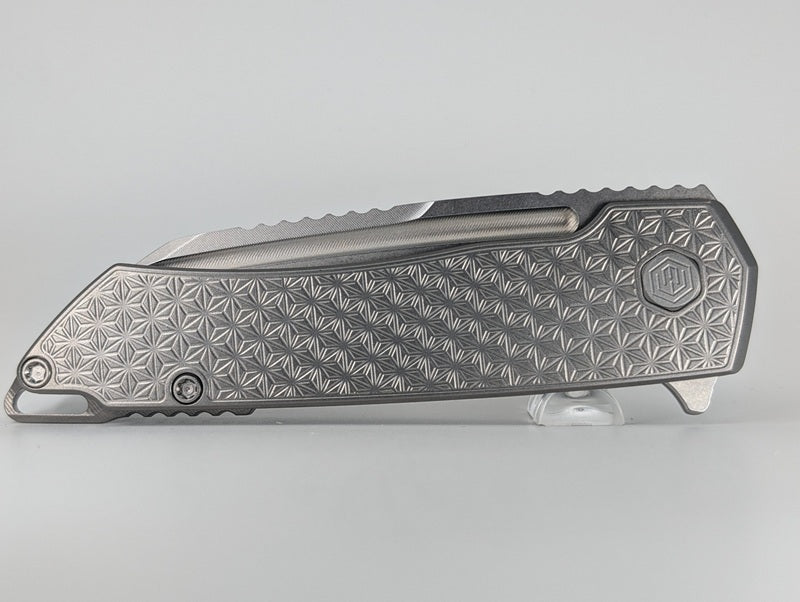 MachineWise Mojave Raw (CPM S90V | Lightwash | Stars Handle) Framelock Folding Knife 386 *BLEM*