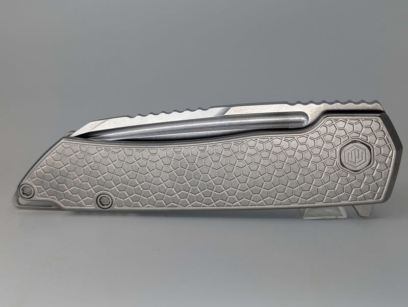 MachineWise Mojave Raw (CPM 20CV | Stonewash | Turtle Handle) Framelock Folding Knife 211 *BLEM*
