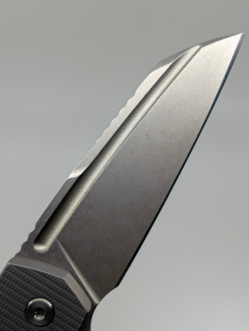 MachineWise Mojave Scorched Ti (S90V | Grenade Handle) Framelock Folding Knife #1525