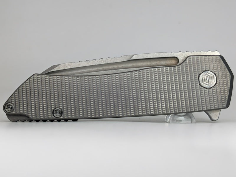 MachineWise Mojave Scorched Ti (S90V | Grenade Handle) Framelock Folding Knife #1525